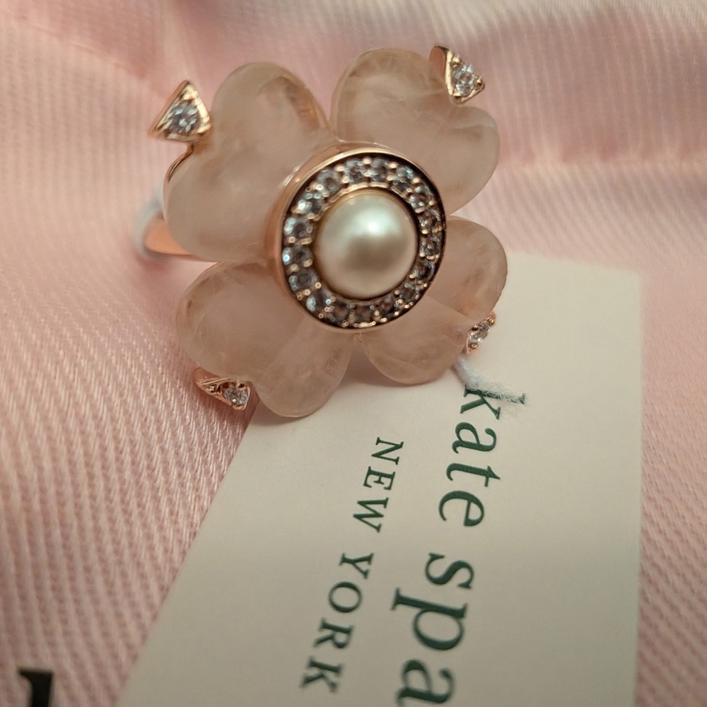 KATE SPADE NEW YORK SPADE FLOWER RING - Picture 9 of 14